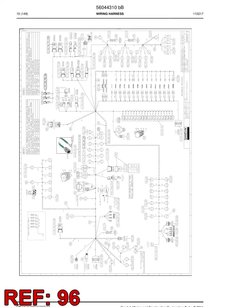 08001208 080 012 08 Connector - Sandvik Technical Drawing