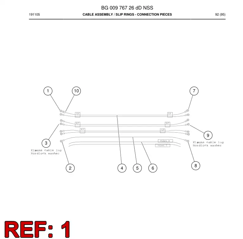 08001519d 080 015 19d Terminal, Cable - Sandvik Technical Drawing