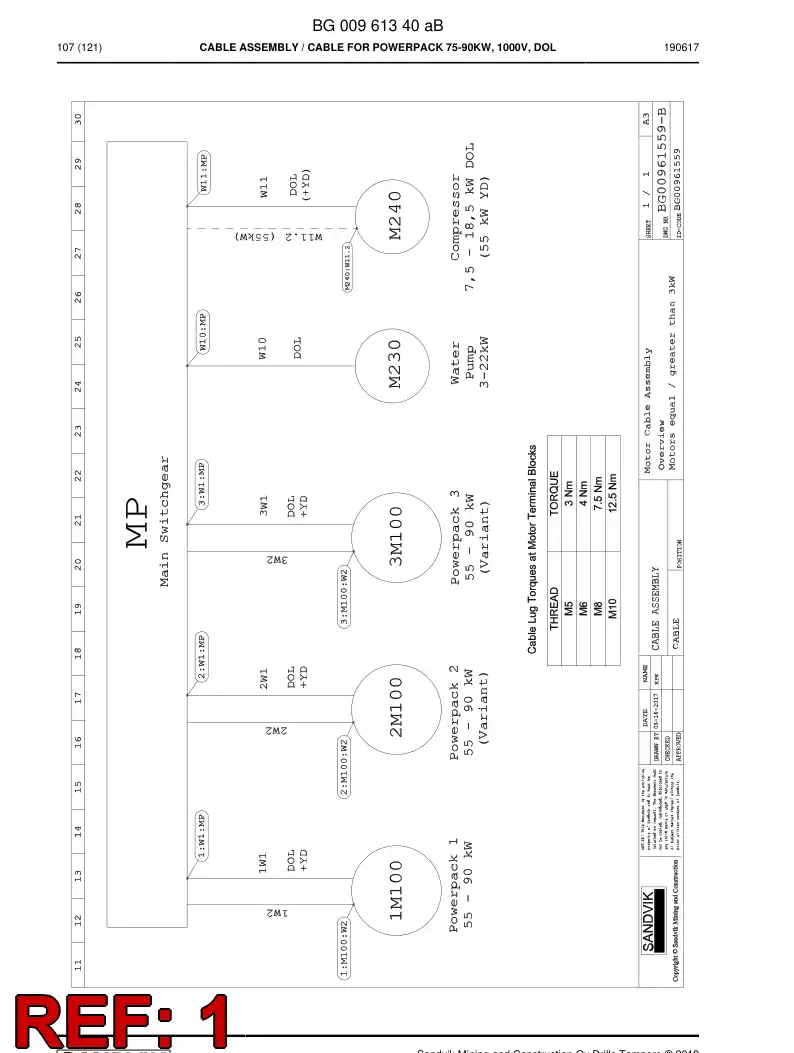 08001567d 080 015 67d Terminal, Cable - Sandvik Technical Drawing