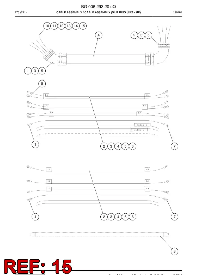 08001842d 080 018 42d TERMINAL, CABLE - Sandvik Technical Drawing