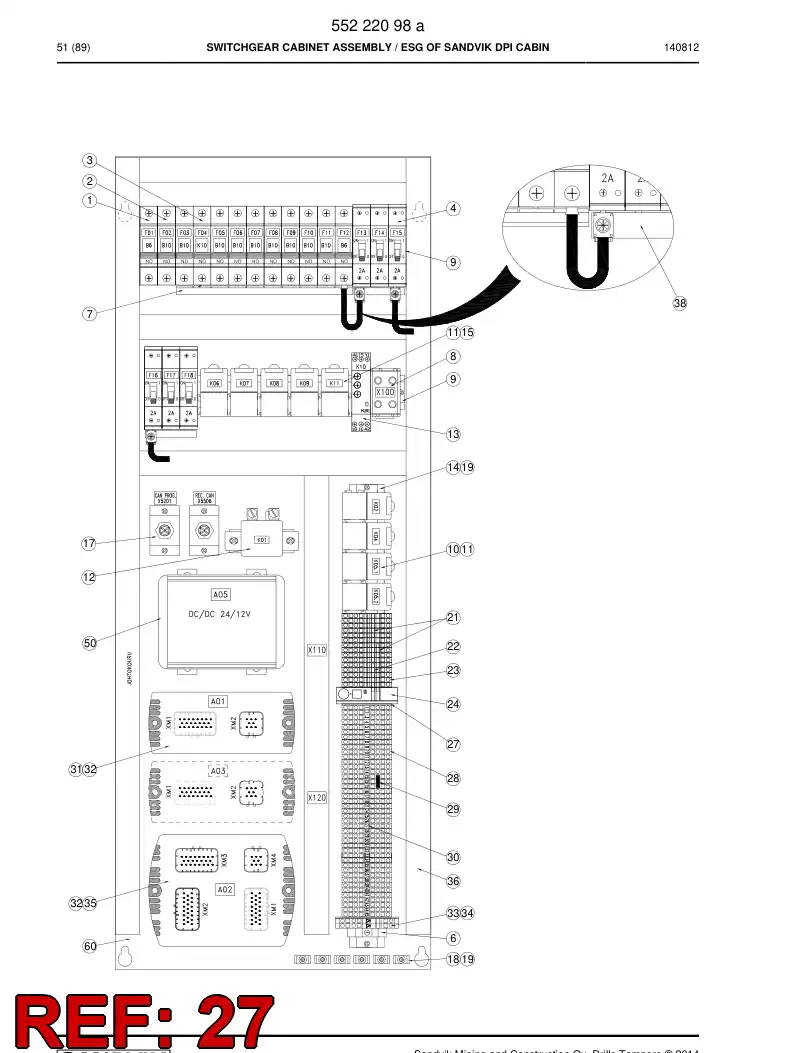 08002147 080 021 47 Plate, End - Sandvik Technical Drawing