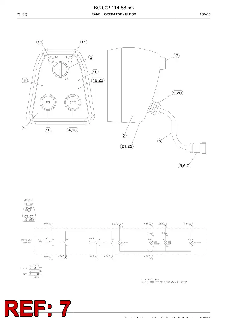 08002284 080 022 84 Contact, Male - Sandvik Technical Drawing