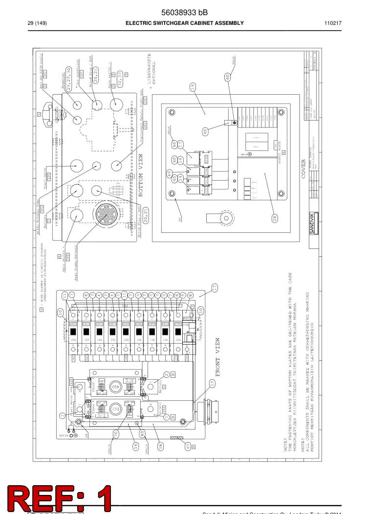 08002332 080 023 32 Circuit breaker - Sandvik Technical Drawing