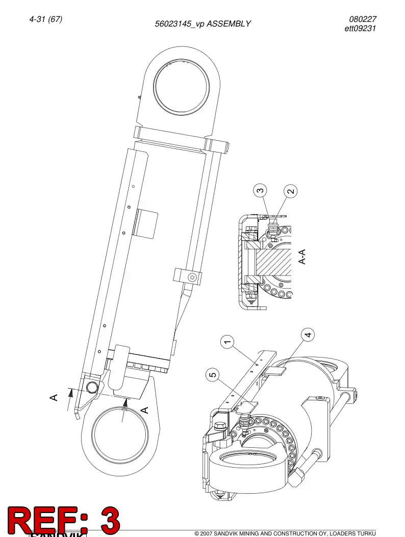 08002378 080 023 78 Switch - Sandvik Technical Drawing