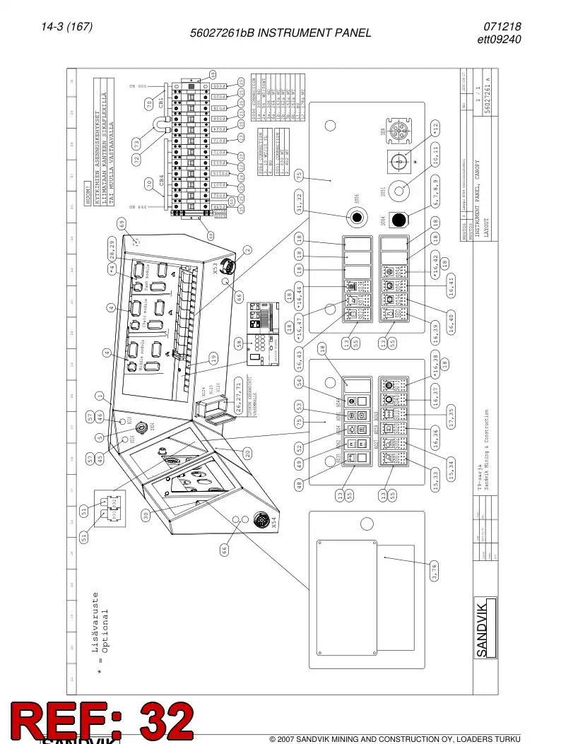 08002404 080 024 04 Contact block - Sandvik Technical Drawing