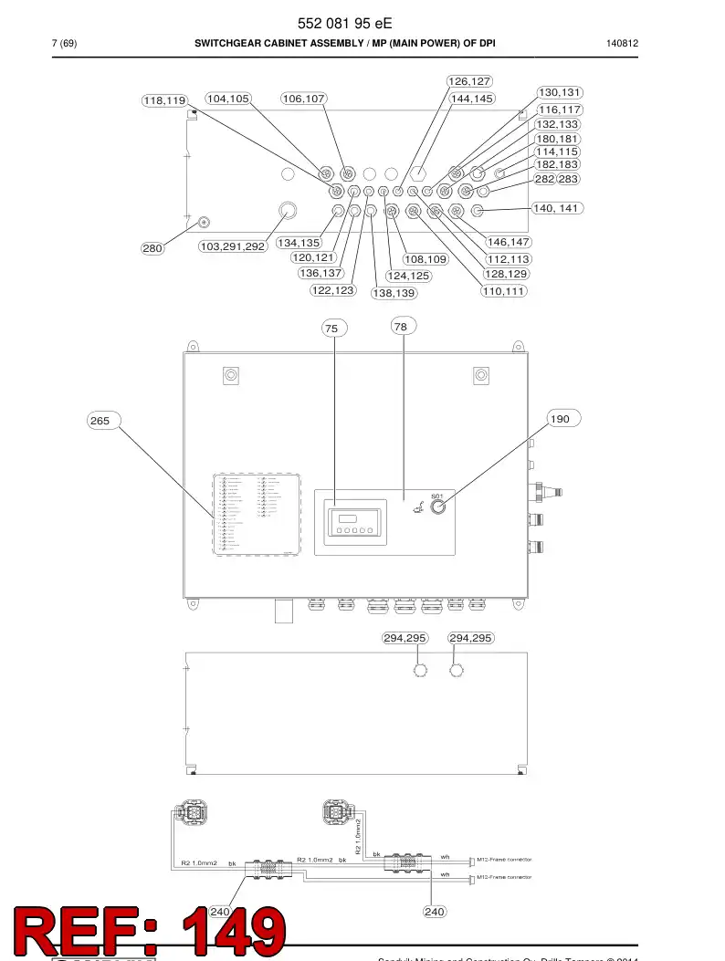 08002464a 080 024 64a Connector Contact - Sandvik Technical Drawing