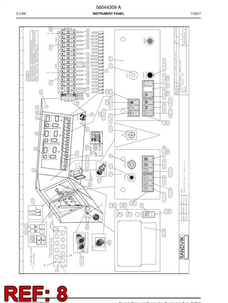 08002479 080 024 79 Glass - Sandvik Technical Drawing