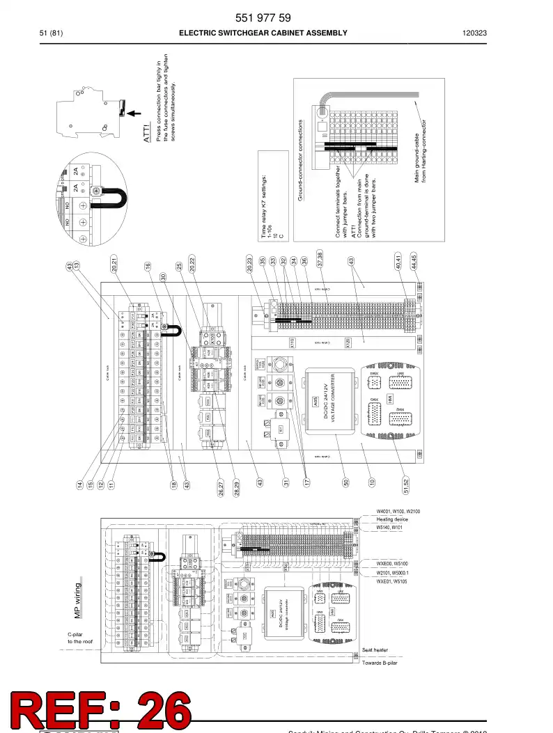08003325 080 033 25 Relay - Sandvik Technical Drawing