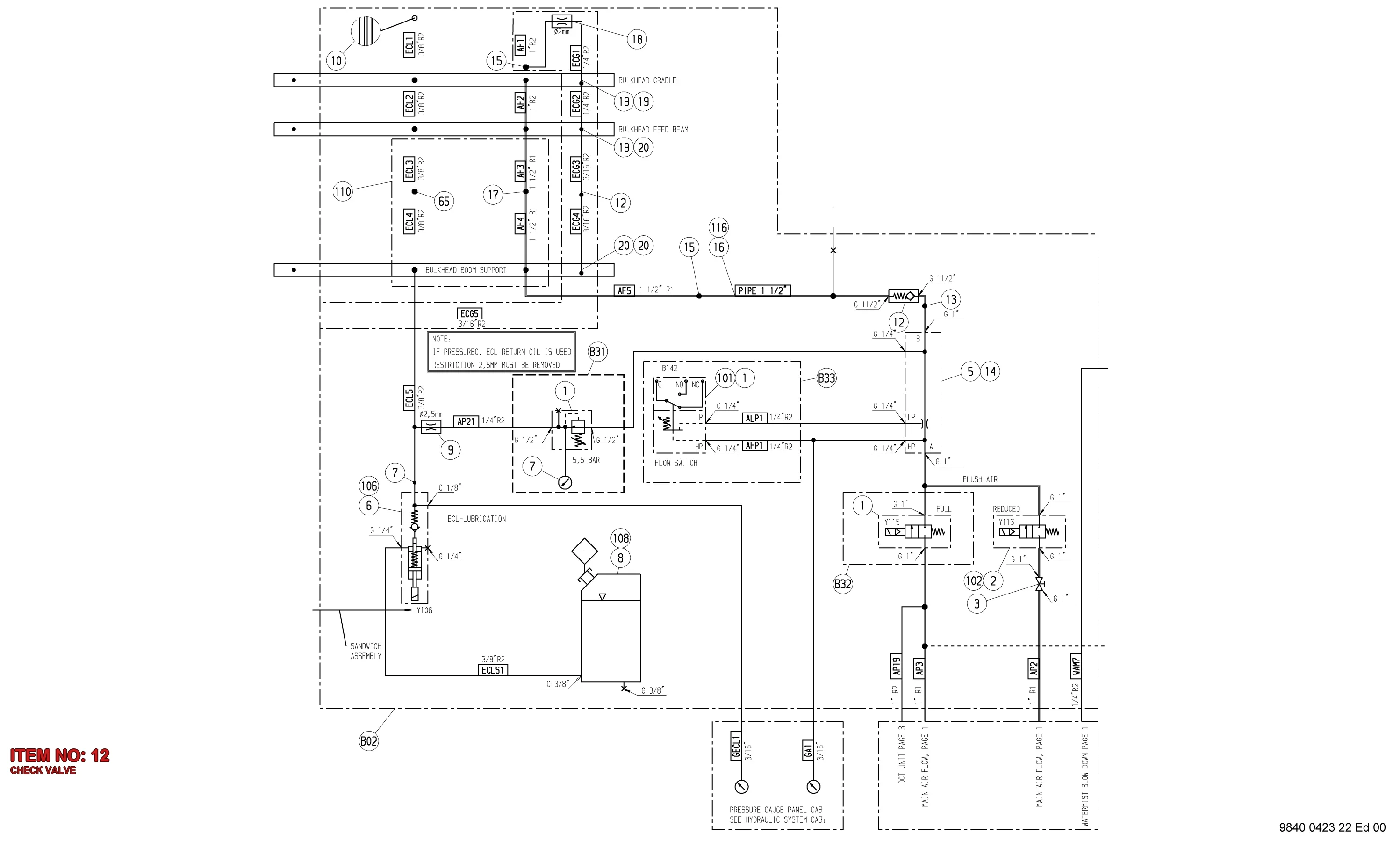 0823 0090 13 CHECK VALVE - Technical Drawing