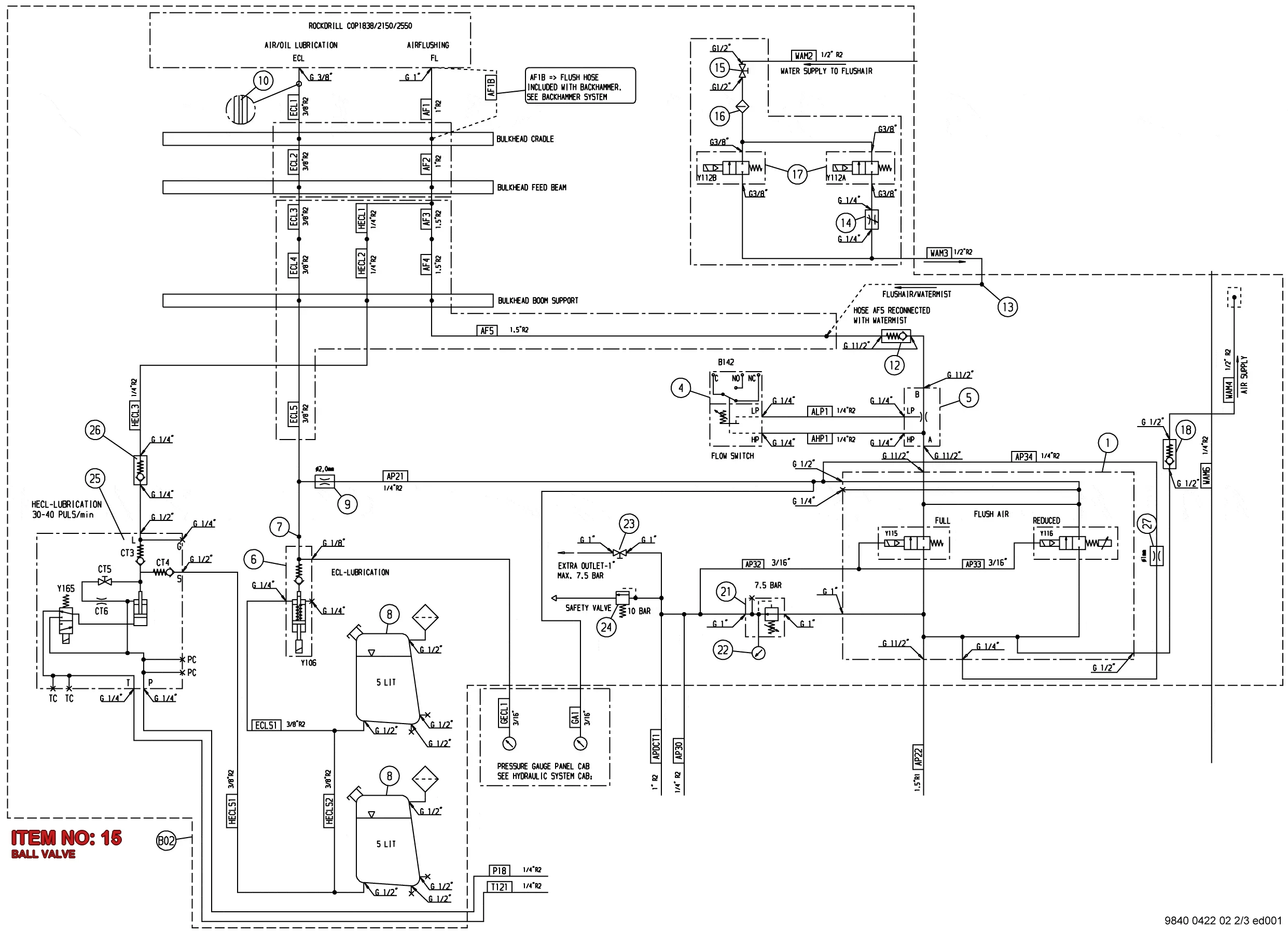 0852 0010 38 BALL VALVE - Technical Drawing