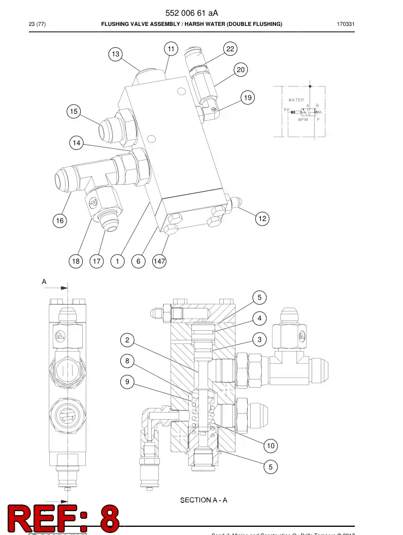 08540368d 085 403 68d SEAL - Sandvik Technical Drawing