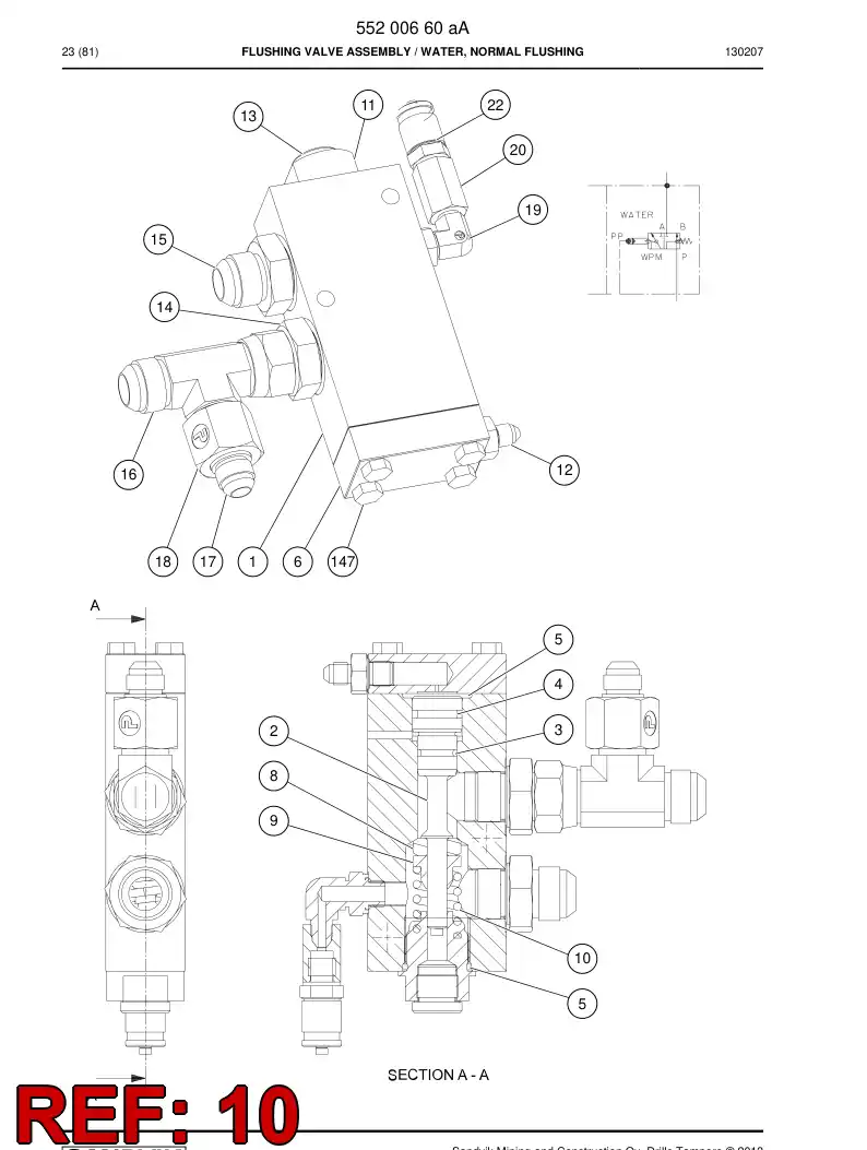 08543678a 085 436 78a Spring - Sandvik Technical Drawing