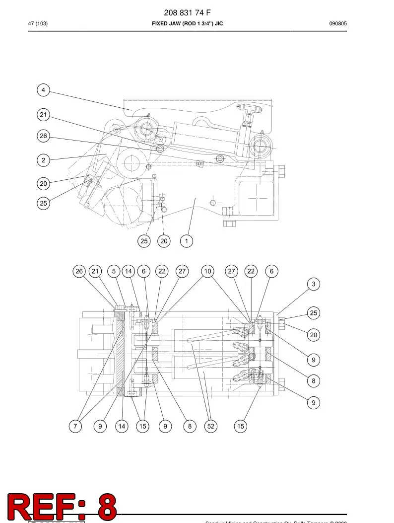08554588 085 545 88 Bushing - Sandvik Technical Drawing