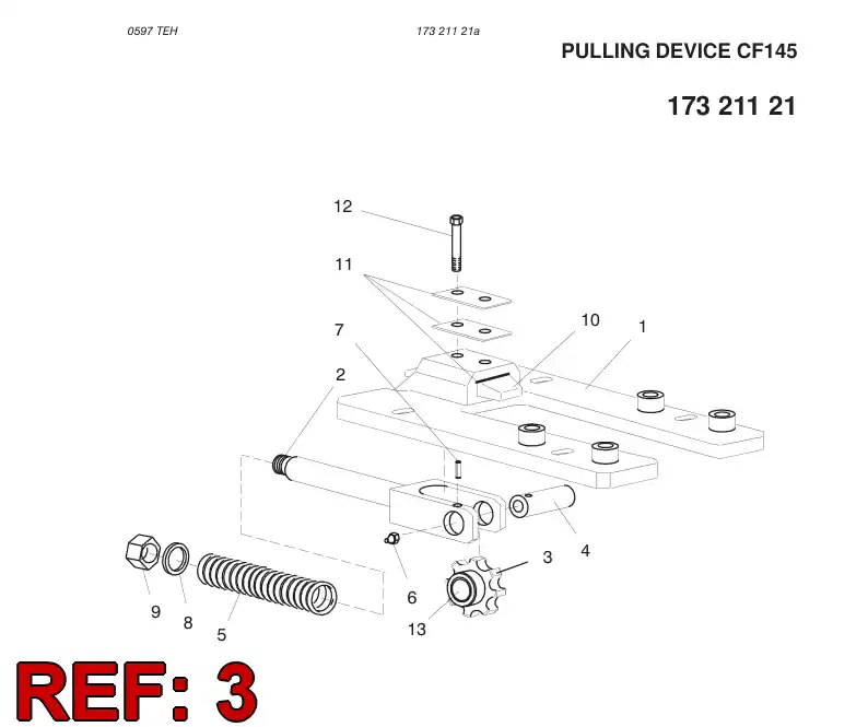 08558498 085 584 98 SPROCKET WHEEL ASSY - Sandvik Technical Drawing