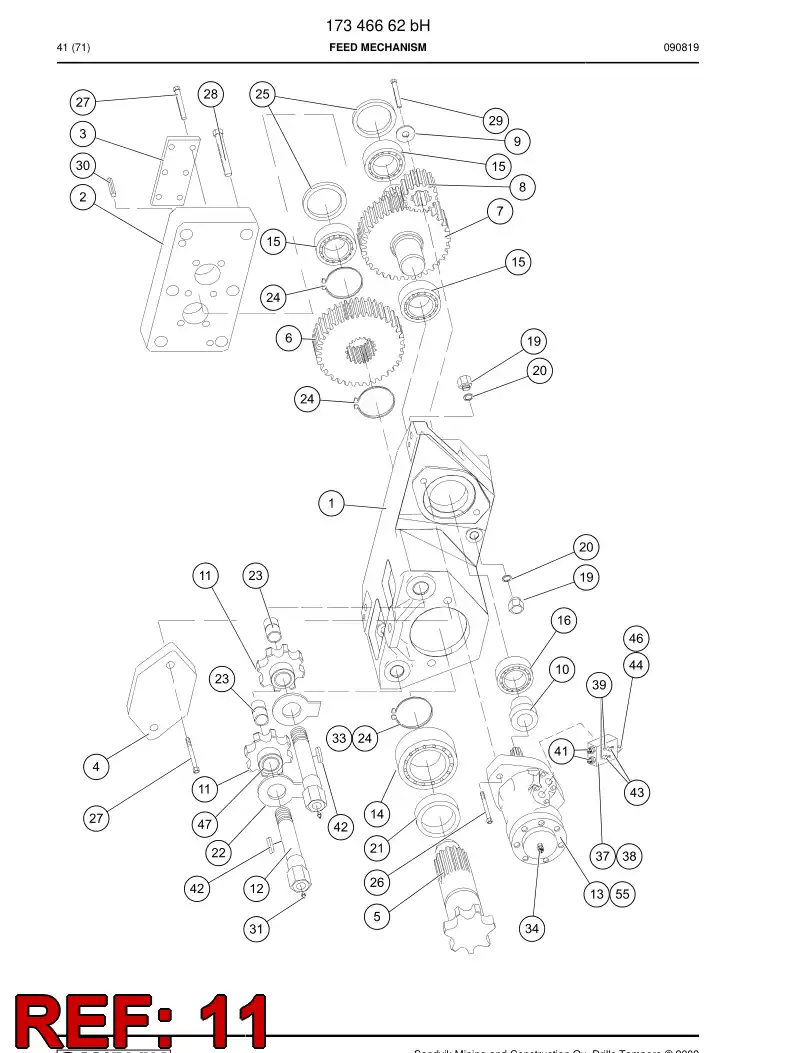 08558928 085 589 28 SPROCKET WHEEL - Sandvik Technical Drawing
