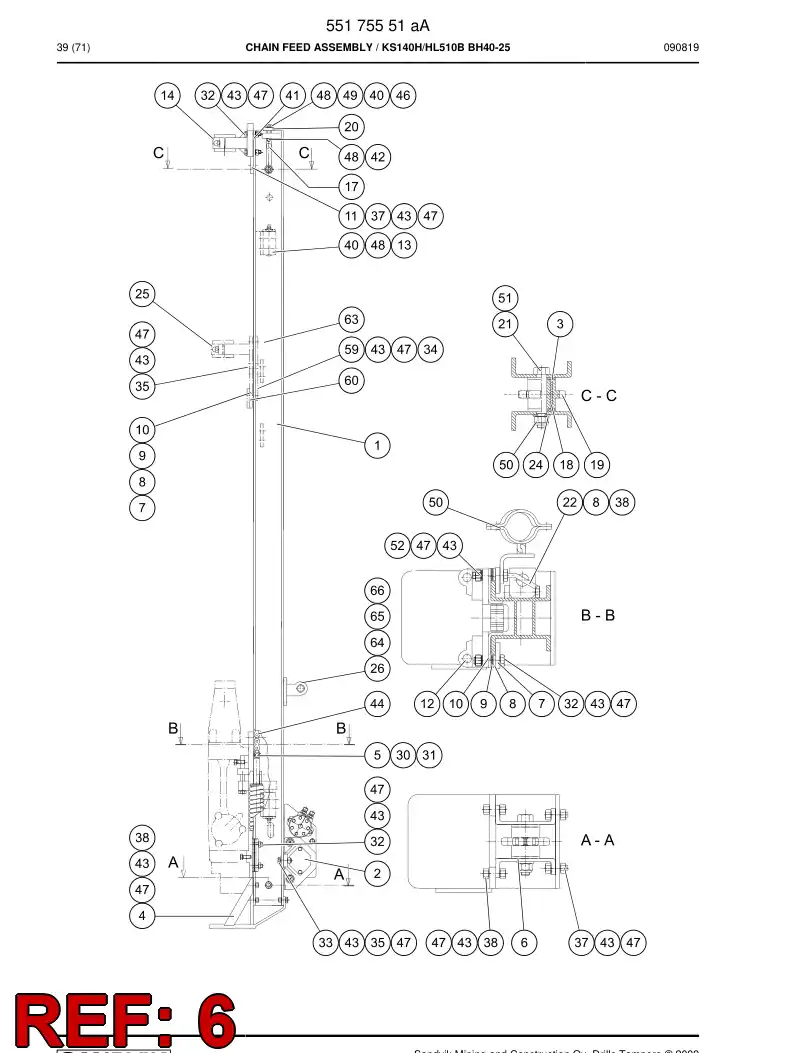 08560578 085 605 78 RING - Sandvik Technical Drawing