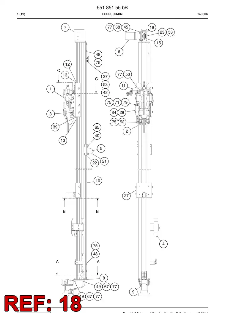 08579738a 085 797 38a Ring - Sandvik Technical Drawing