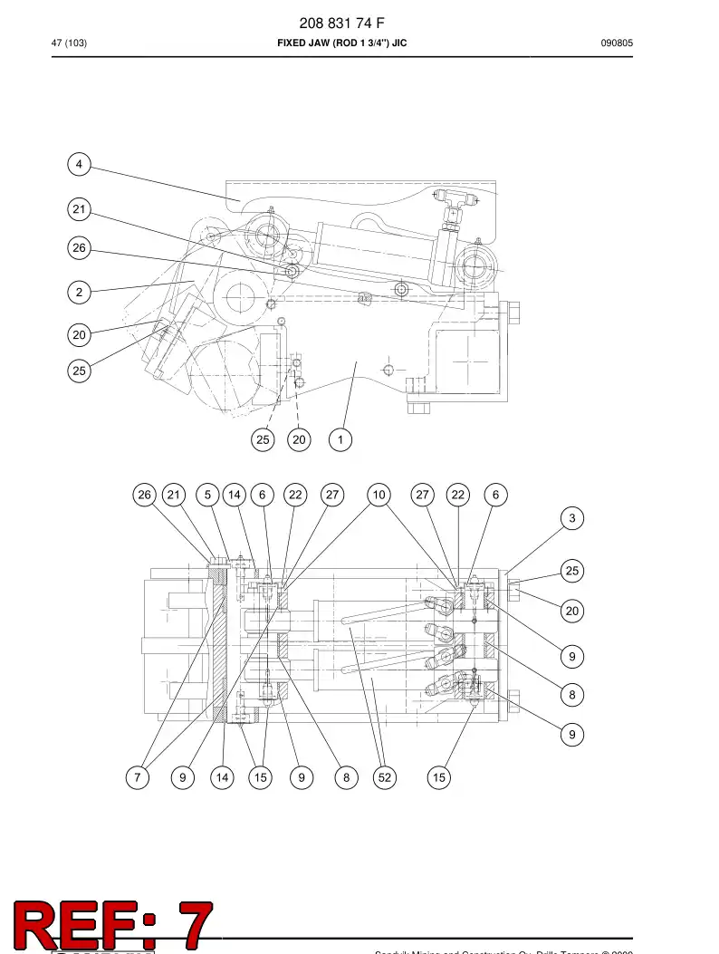 08616068 086 160 68 Bushing - Sandvik Technical Drawing