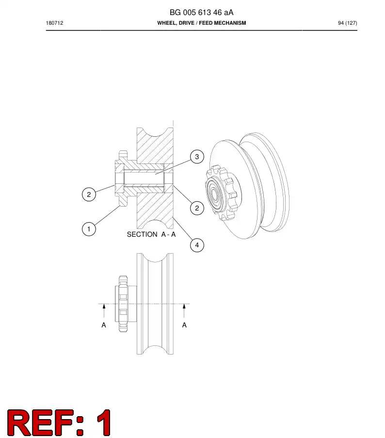 08679468 086 794 68 Pulley, Chain - Sandvik Technical Drawing