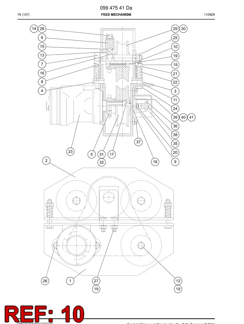 08707618 087 076 18 Bushing - Sandvik Technical Drawing