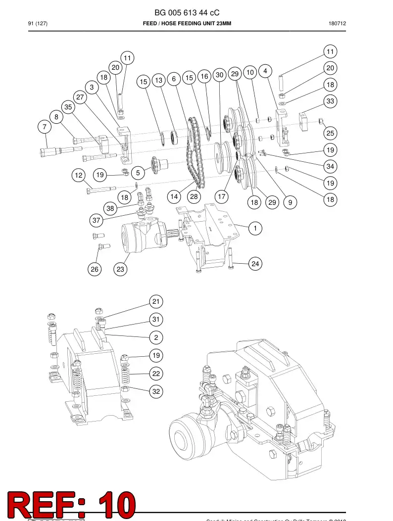 08707618a 087 076 18a Bushing - Sandvik Technical Drawing