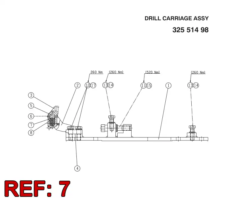 08720868 087 208 68 WEAR PIECE - Sandvik Technical Drawing