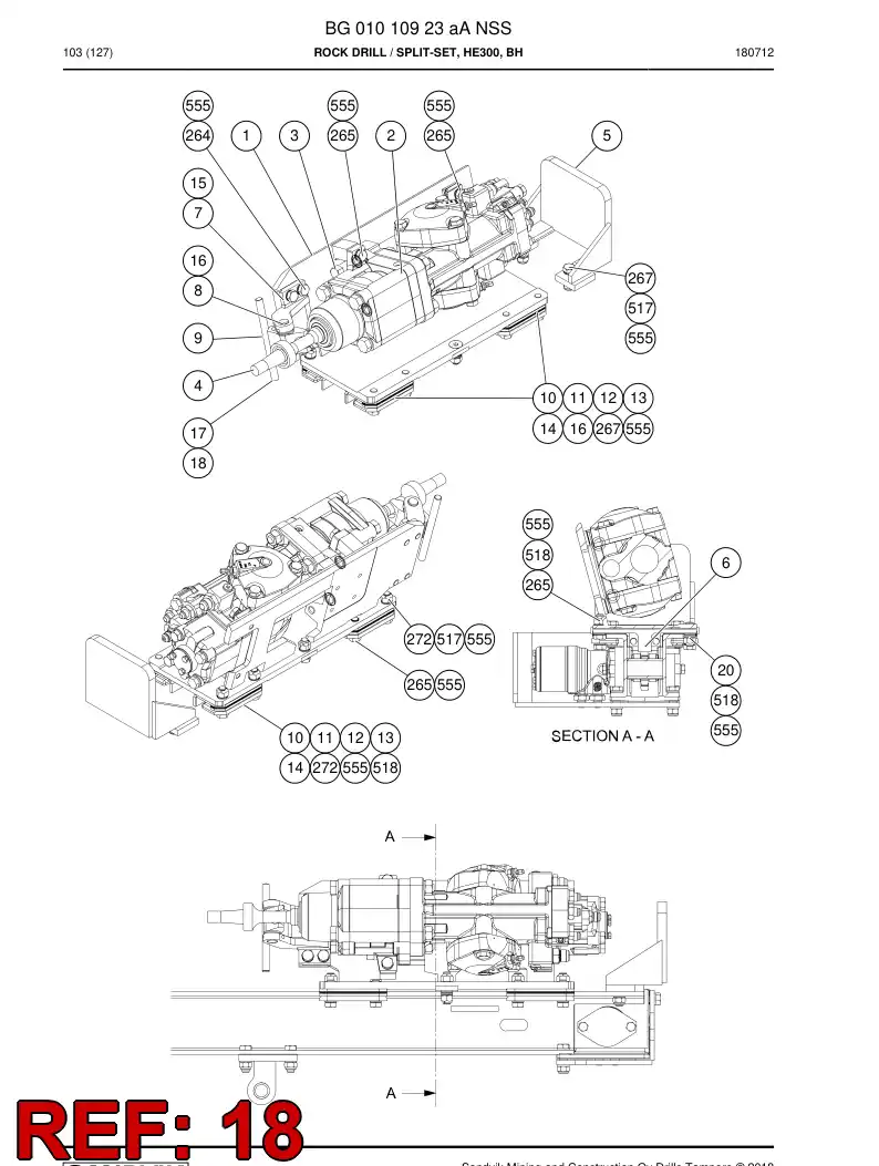 08720998a 087 209 98a Pad, Rubber - Sandvik Technical Drawing