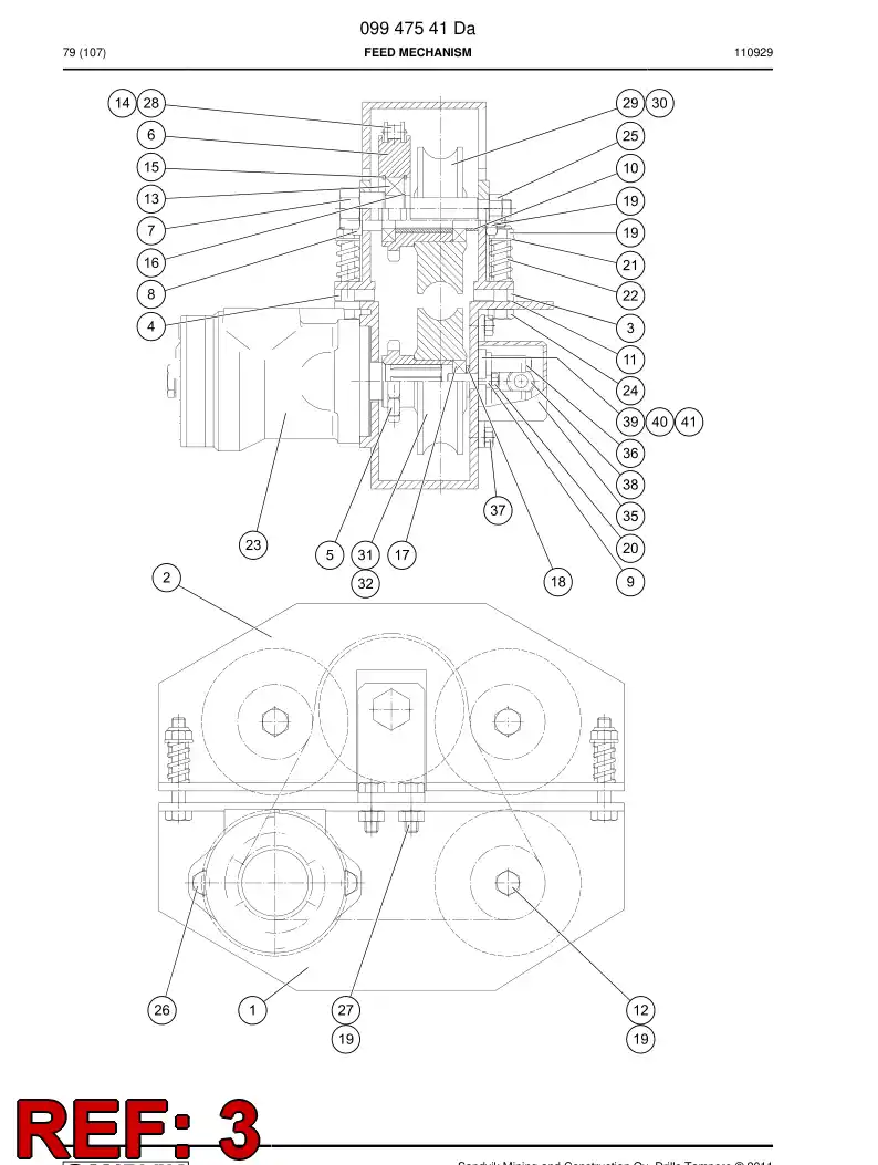 08730898 087 308 98 Plate lug - Sandvik Technical Drawing