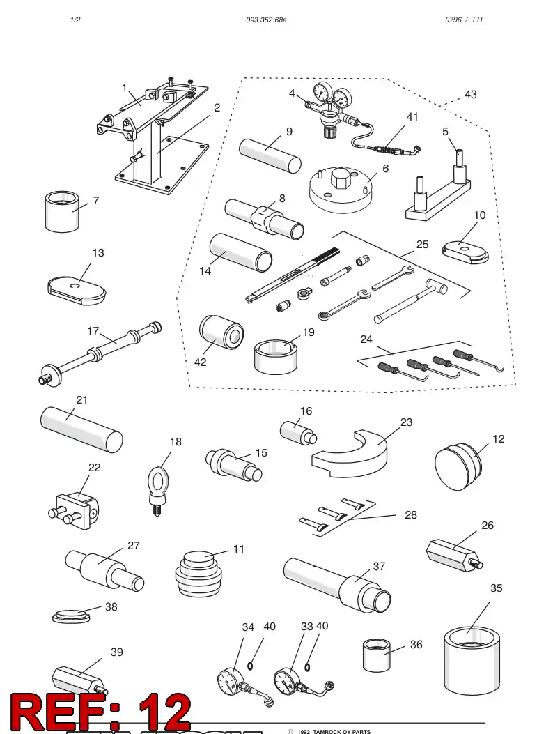 08796938 087 969 38 PUNCH - Sandvik Technical Drawing