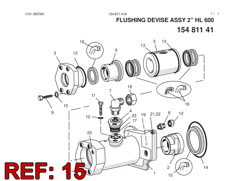 08822898 088 228 98 U-SEAL - Sandvik Technical Drawing
