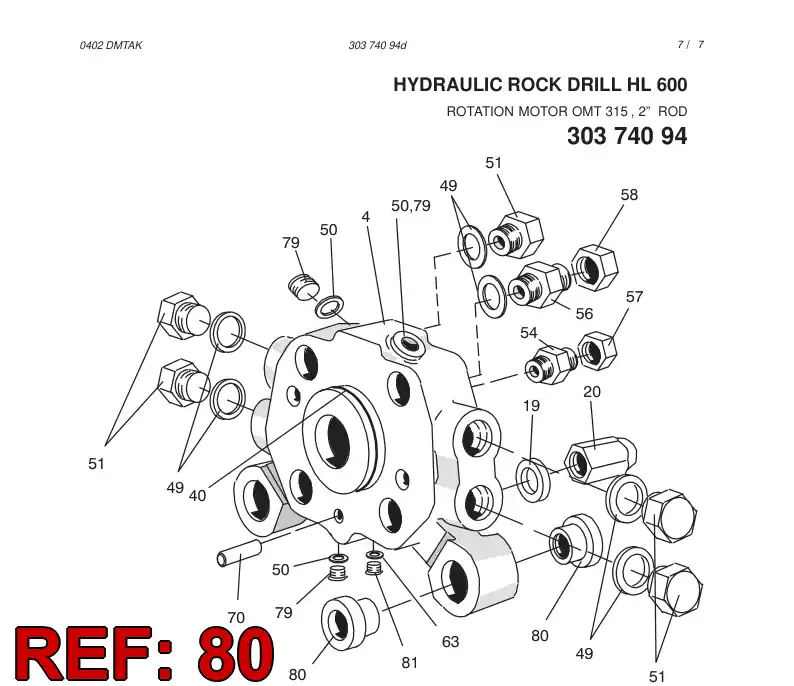 08824378 088 243 78 BUSHING - Sandvik Technical Drawing