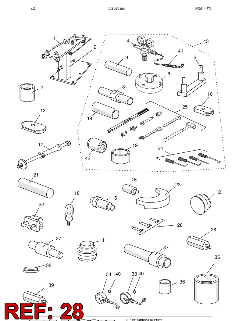 08826398 088 263 98 LOCKING PLATE - Sandvik Technical Drawing