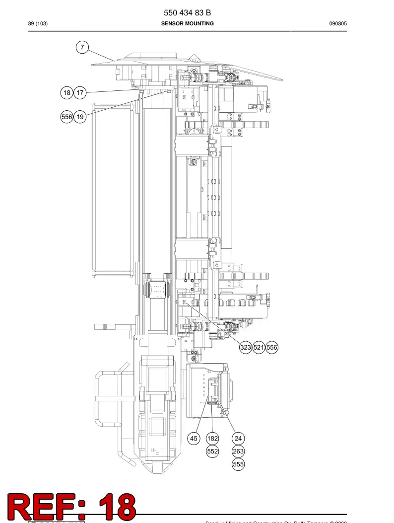 08840138 088 401 38 ADJUSTING PLATE - Sandvik Technical Drawing