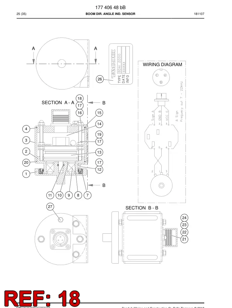 08880278a 088 802 78a BAND BOLT - Sandvik Technical Drawing