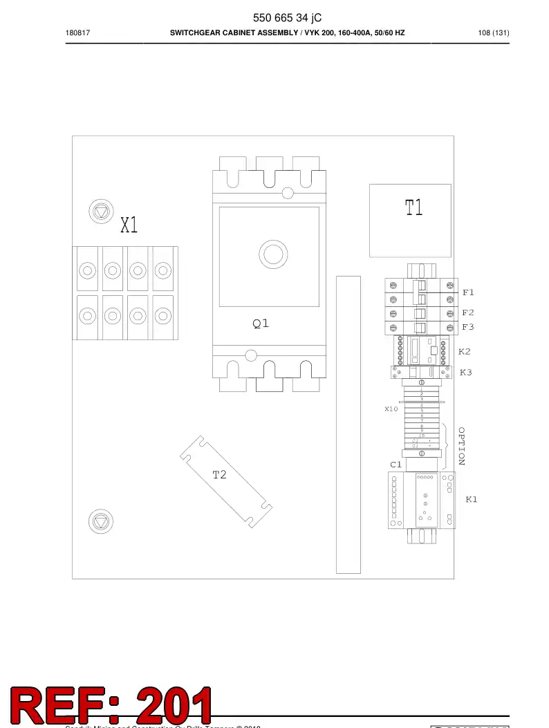 08880308a 088 803 08a Decal - Sandvik Technical Drawing