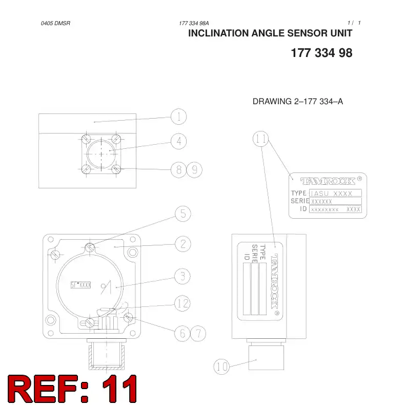 08883998 088 839 98 TYPEE PLATE - Sandvik Technical Drawing