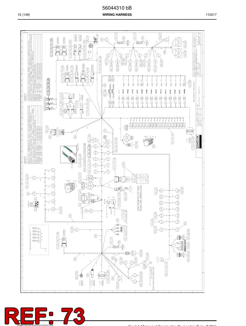 08900353 089 003 53 Relay socket - Sandvik Technical Drawing