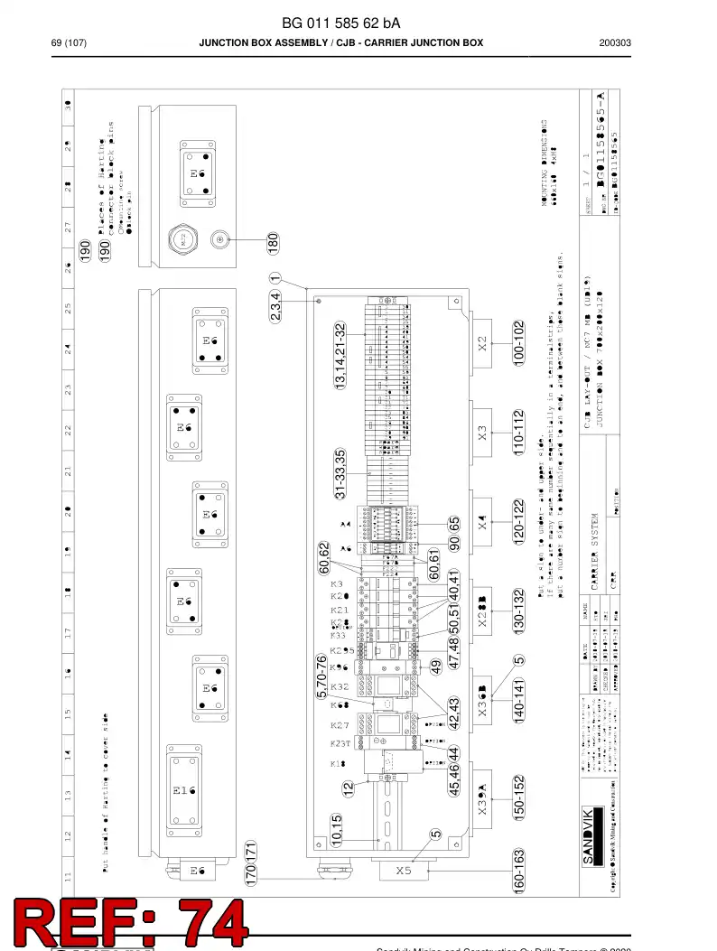 08900354 089 003 54 Connector, Female - Sandvik Technical Drawing