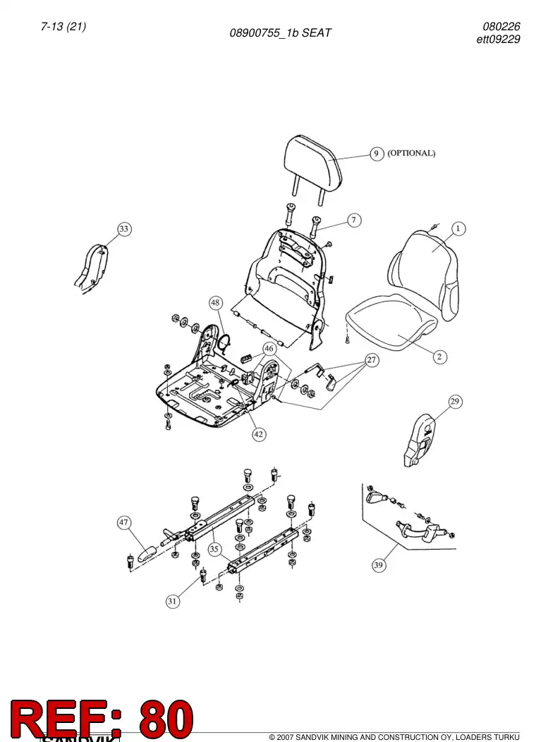 08900755b 089 007 55b SEAT - Sandvik Technical Drawing