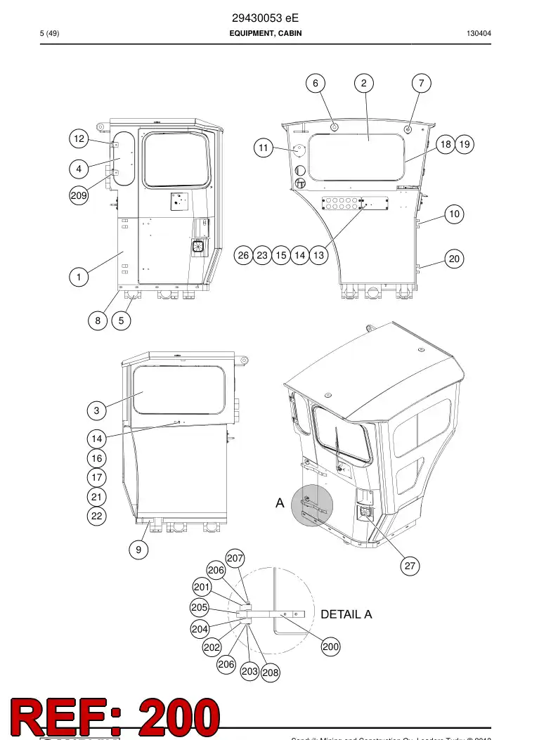 08900783 089 007 83 Hinge - Sandvik Technical Drawing