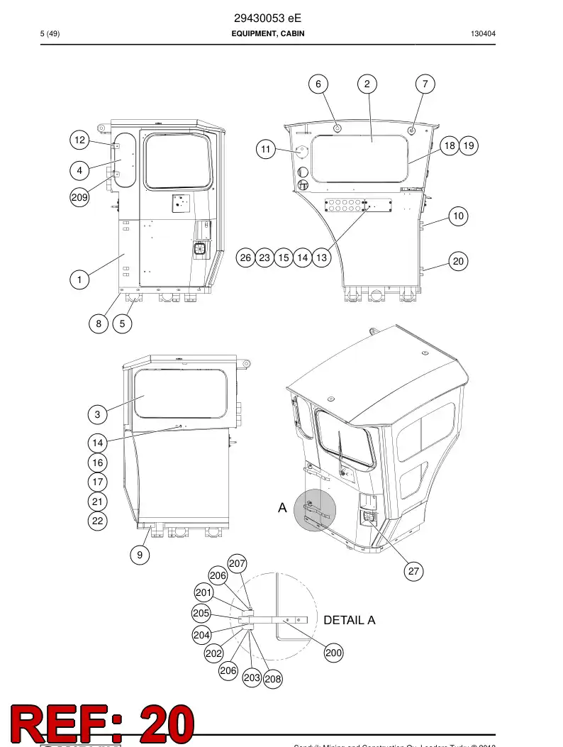 08900784 089 007 84 Hinge - Sandvik Technical Drawing