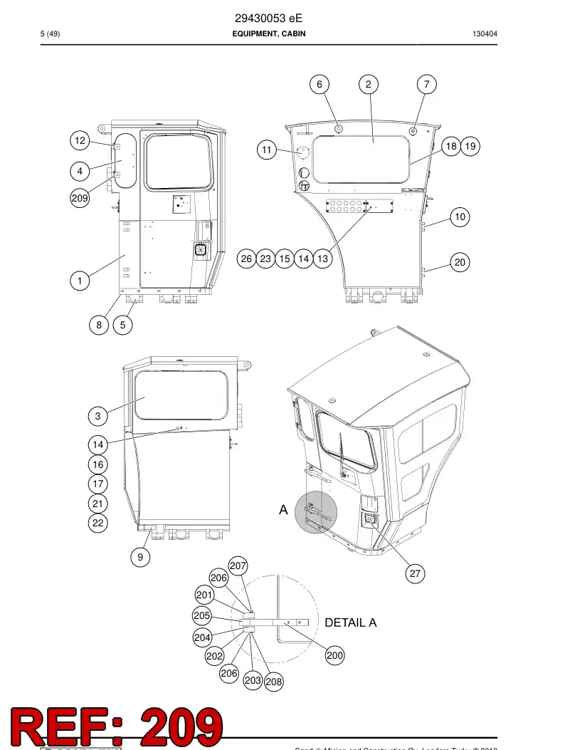 08900785 089 007 85 Hinge - Sandvik Technical Drawing