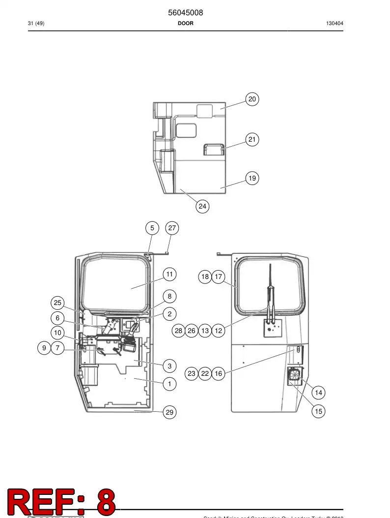 08900814 089 008 14 Handle - Sandvik Technical Drawing