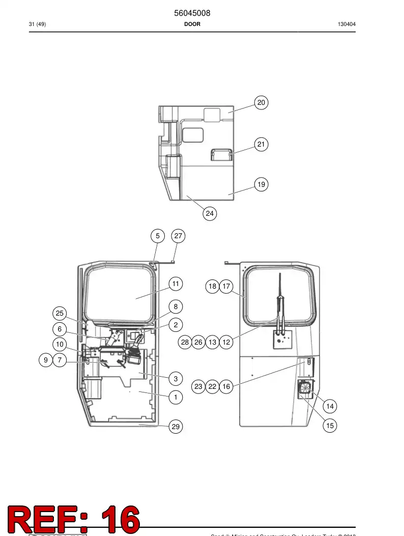 08900836 089 008 36 Handle - Sandvik Technical Drawing