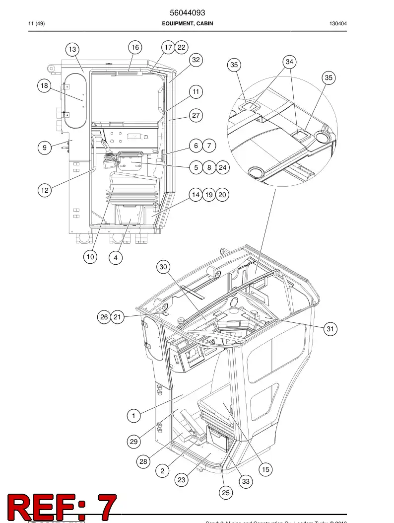 08900854 089 008 54 Plate, Mounting - Sandvik Technical Drawing