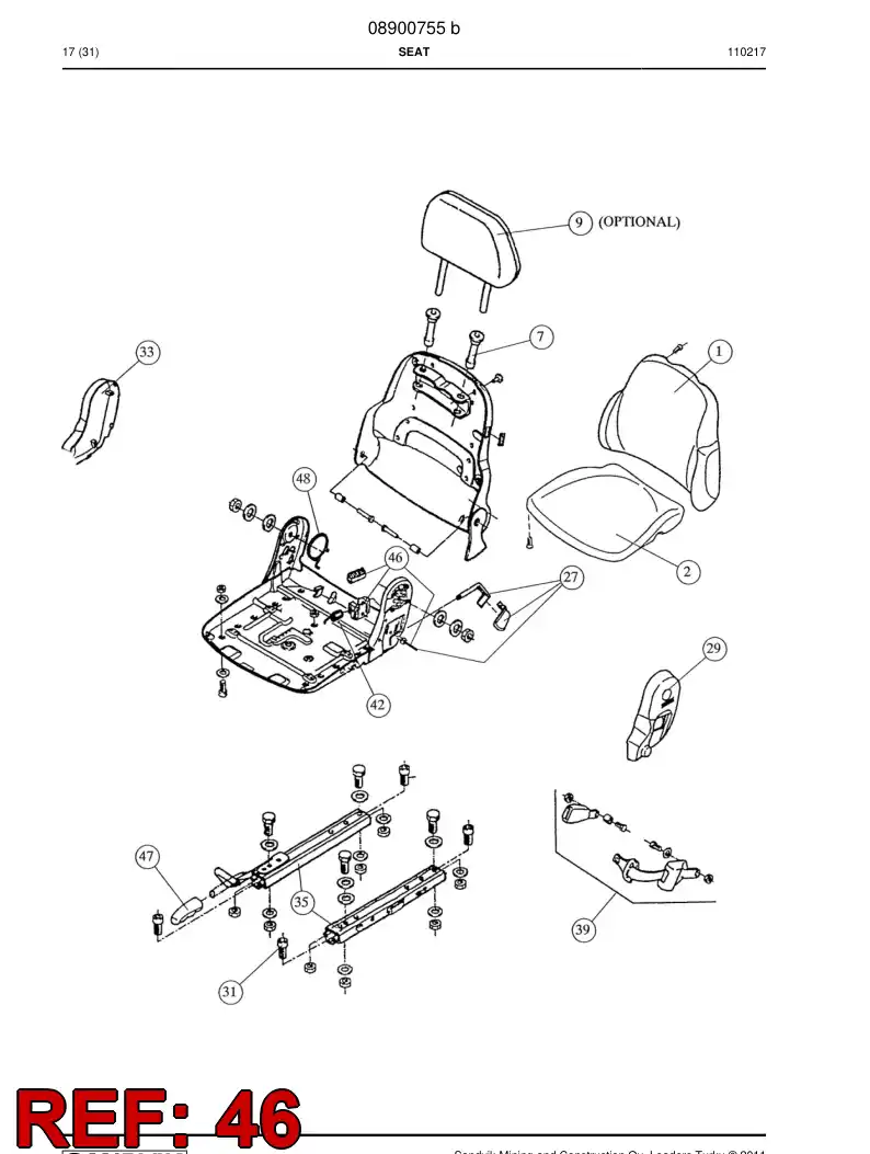 08900920 089 009 20 Bearing - Sandvik Technical Drawing