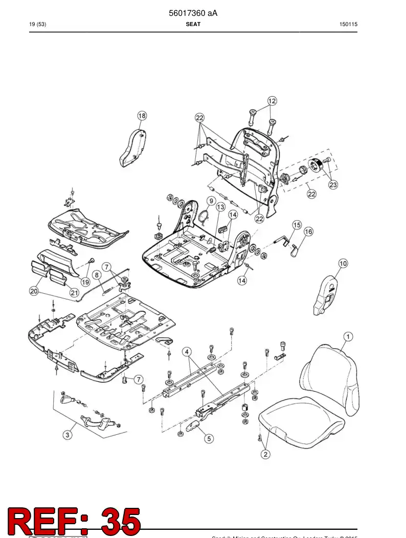 08900933 089 009 33 Cable - Sandvik Technical Drawing