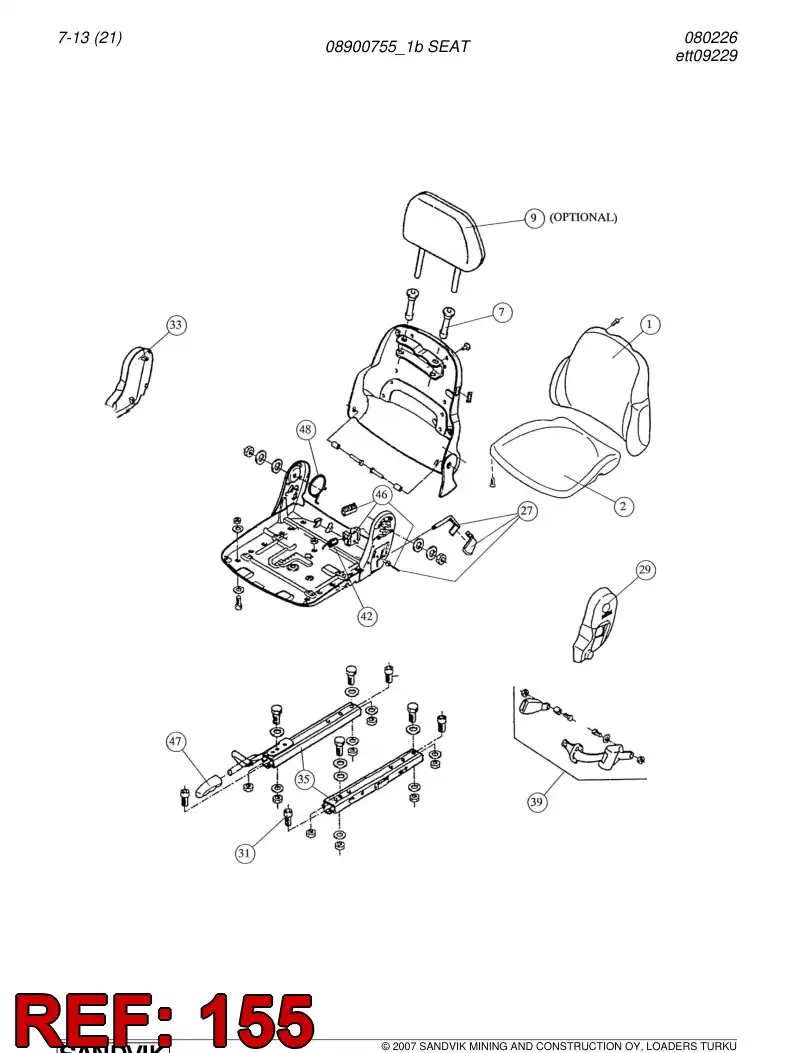 08900957 089 009 57 Sensor - Sandvik Technical Drawing