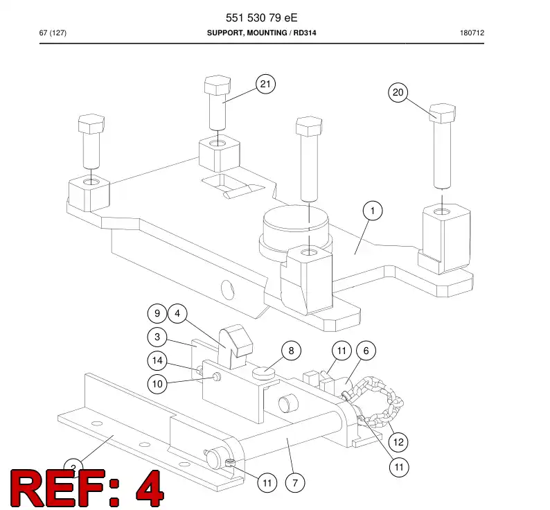09008158a 090 081 58a Lock piece - Sandvik Technical Drawing