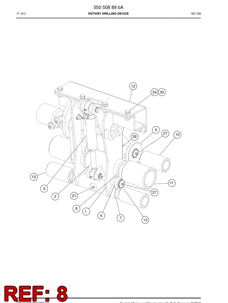 09019218a 090 192 18a Gear Wheel - Sandvik Technical Drawing